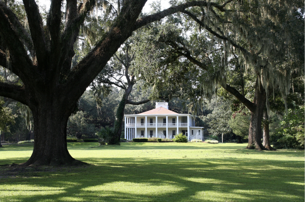 The grounds of the Wesley House in Eden Gardens State Park, in Point Washington Florida, near 30a.