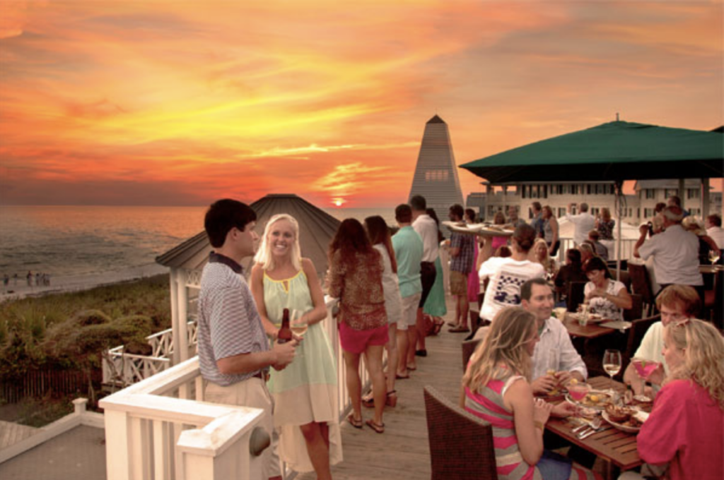 For great food and gulf views, dine waterfront at Bud and Alley's 30A restaurant in Seaside.