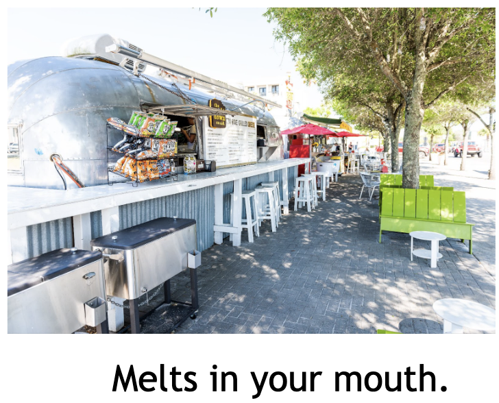 Lots of tasty options are available along Airstream Row, in 30A's Seaside.