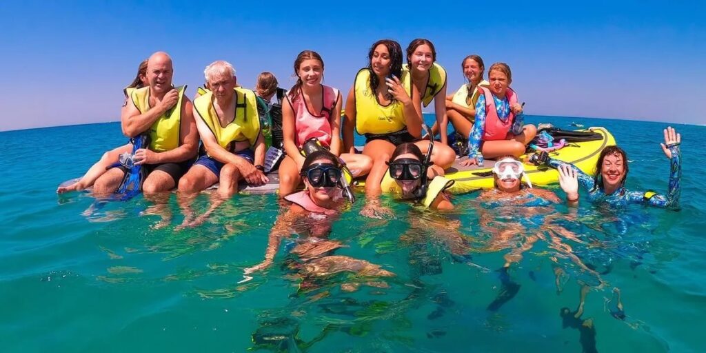 Snorkelers enjoying a 30A artificial reef.