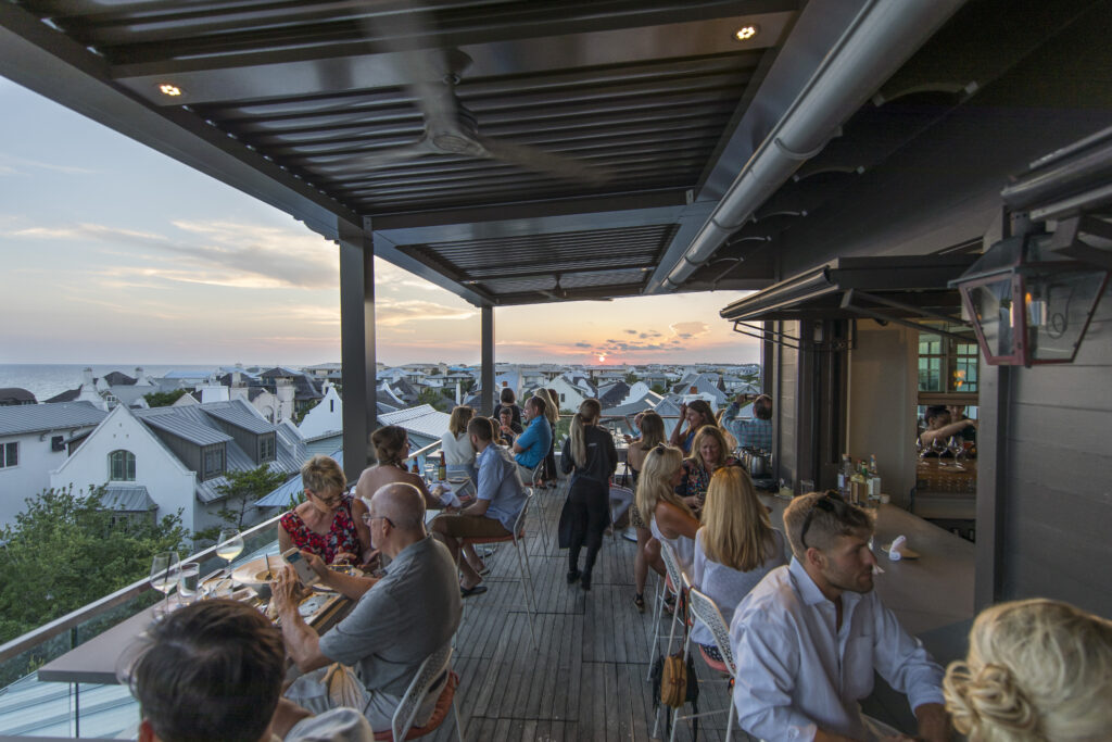 Pescado Seafood Grill & Rooftop Bar in Rosemary Beach.