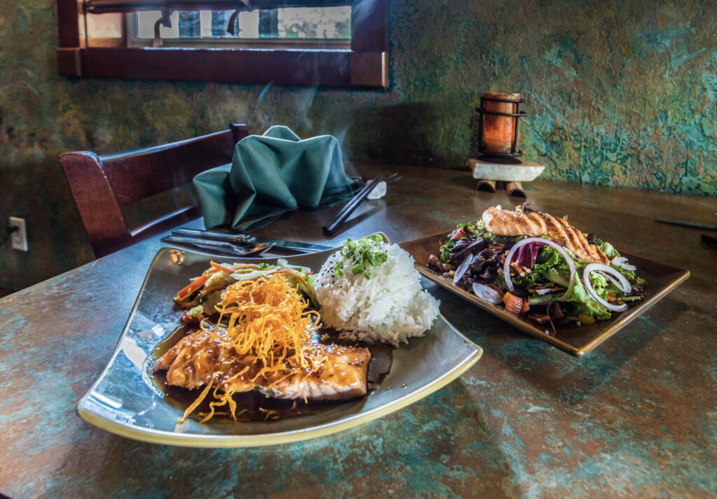Basmati's Asian Cuisine on 30A, near many Oversee Vacation Homes.