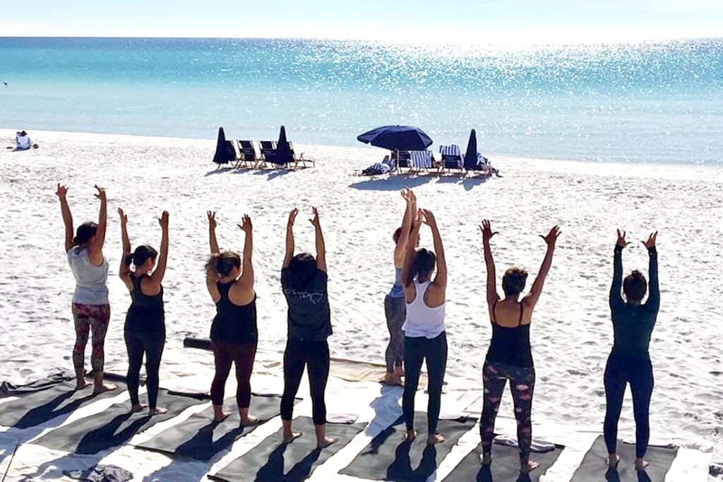 Yoga and 30A, a perfect combination you can do near your Oversee Vacation Home.