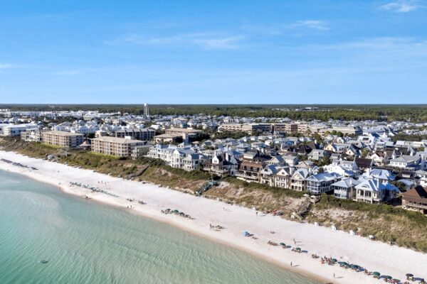 Outdoor movie screening on 30A beach under the stars